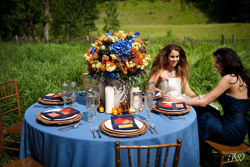 Rustic wedding table captured by Tara Whittaker Photography