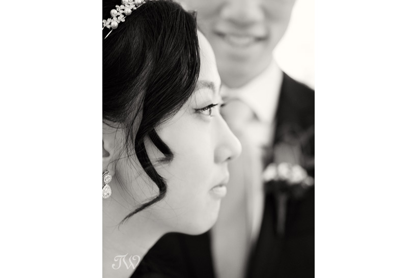 black and white bridal portrait by Tara Whittaker Photography