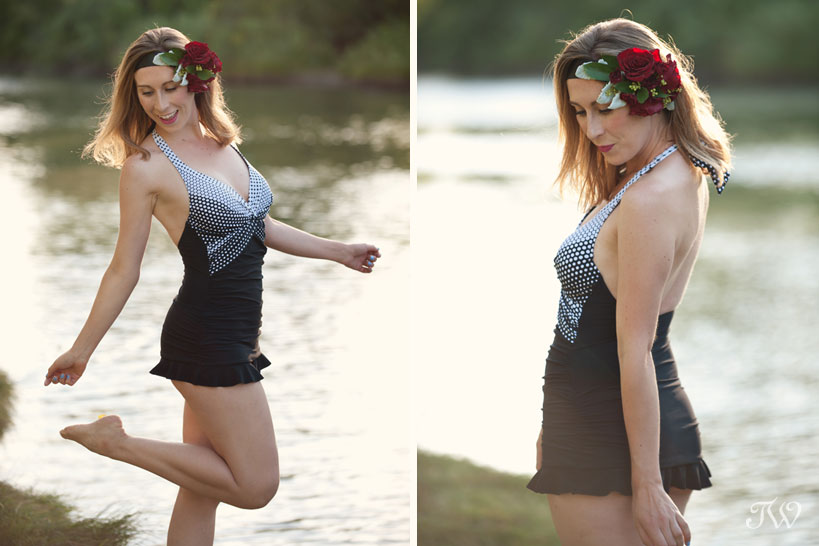 Vintage-inspired swimsuit from Swimco captured by Tara Whittaker Photography