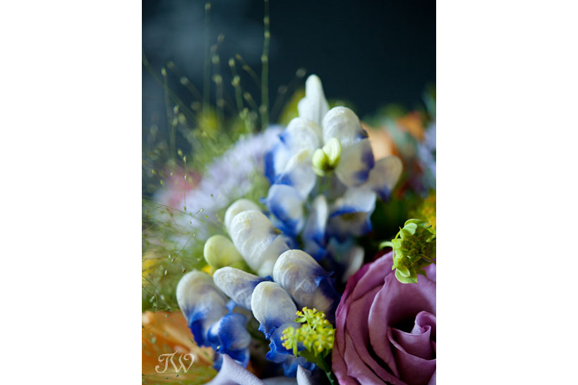 monkshood for summer bridal bouquets captured by Tara Whittaker Photography