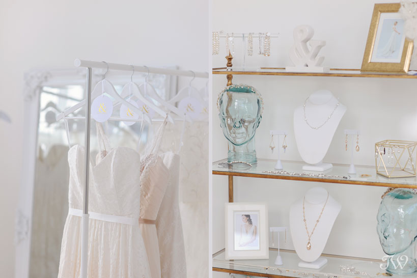 accessories at Pearl & Dot bridal boutique captured by Tara Whittaker Photography