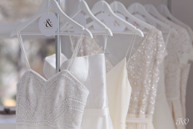 bridal gowns at Pearl & Dot captured by Tara Whittaker Photography