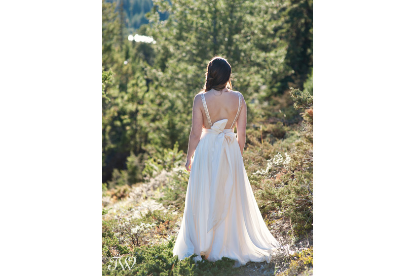backless Truvelle gown captured by Tara Whittaker Photography
