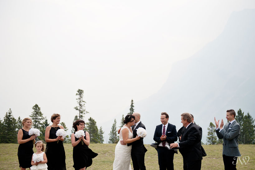 wedding ceremony in the Town of Banff captured by Tara Whittaker Photography