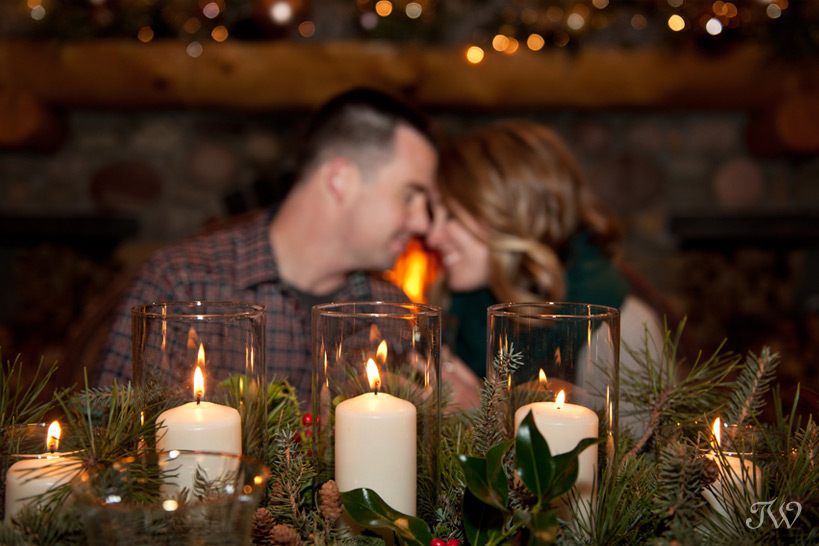 Romantic dinner at Buffalo Mountain Lodge captured by Tara Whittaker Photography