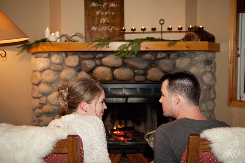 cozy mountain lodge in Banff captured by Tara Whittaker Photography