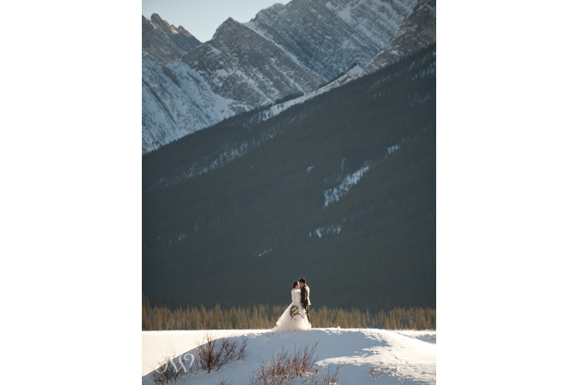 mountain wedding at Spray Lakes captured by Tara Whittaker Photography
