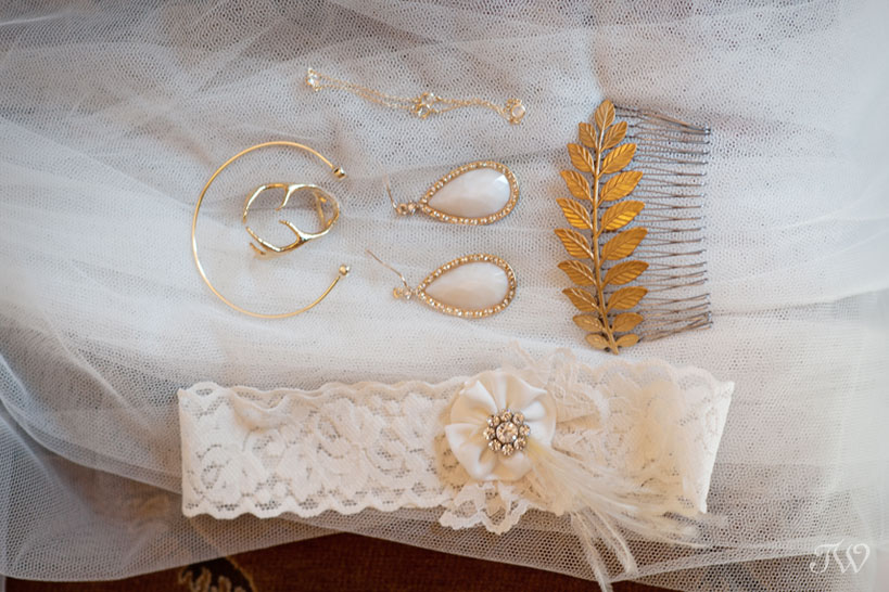 Flatlay of wedding details captured by Tara Whittaker Photography
