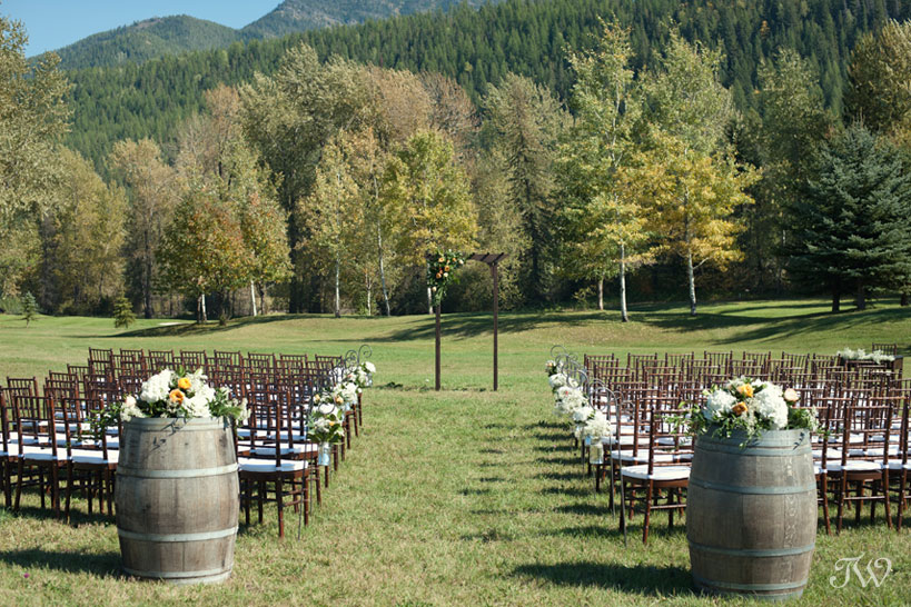 Wedding ceremony site in Fernie British Columbia captured by Tara Whittaker Photography