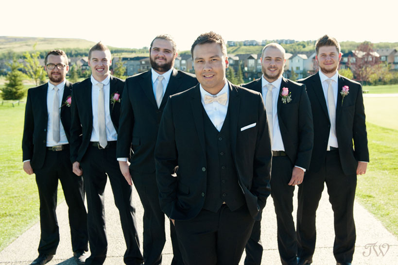 Groom with his groomsmen captured by Tara Whittaker Photography