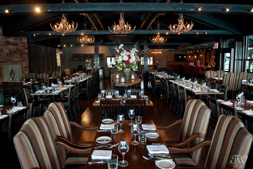 Dining room for Lake House Calgary weddings captured by Tara Whittaker Photography