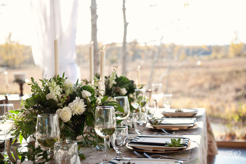 Table settings at Meadow Muse Pavilion captured by Tara Whittaker Photography