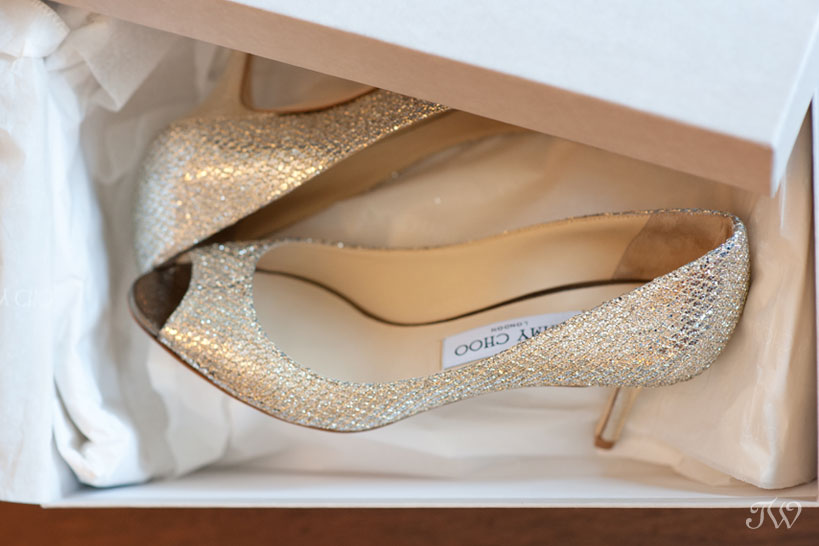 Jimmy Choo wedding shoes captured by Tara Whittaker Photography