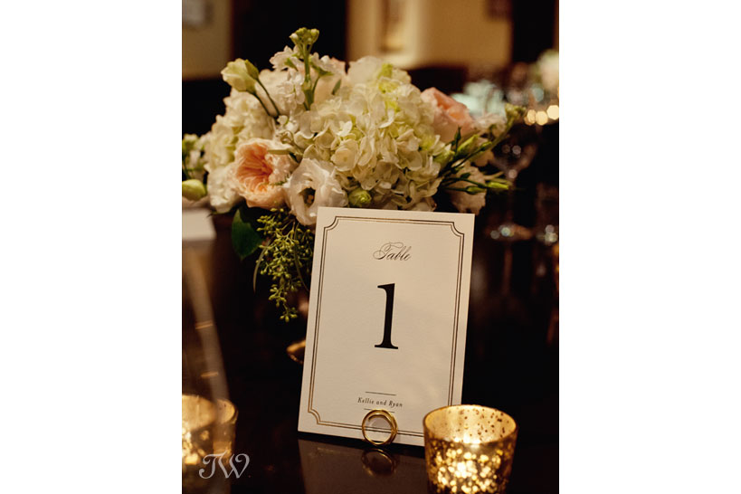 wedding centrepieces by Flowers by Janie captured by Tara Whittaker Photography