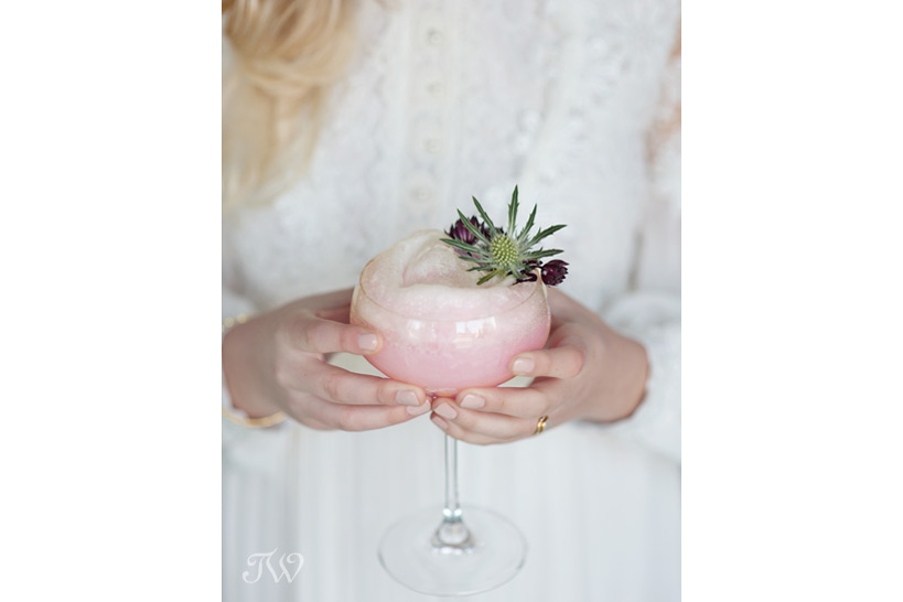 Valentine's Day cocktail captured by Tara Whittaker Photography