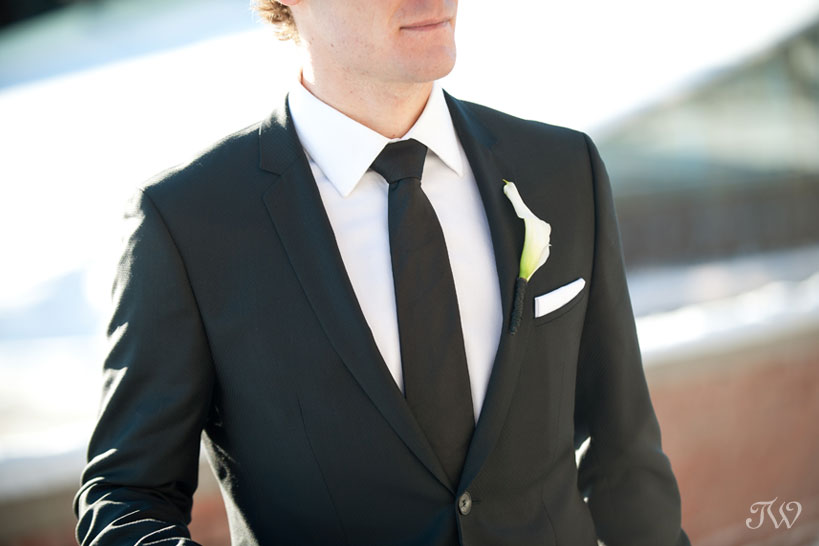 groom details captured by Calgary wedding photographer Tara Whittaker