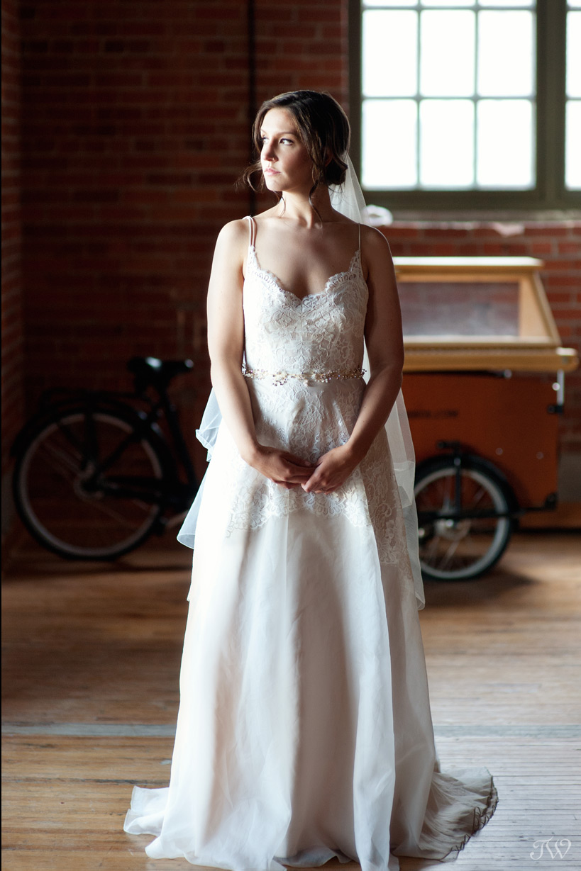 bride in a Truvelle gown from Pearl & Dot captured by Tara Whittaker Photography