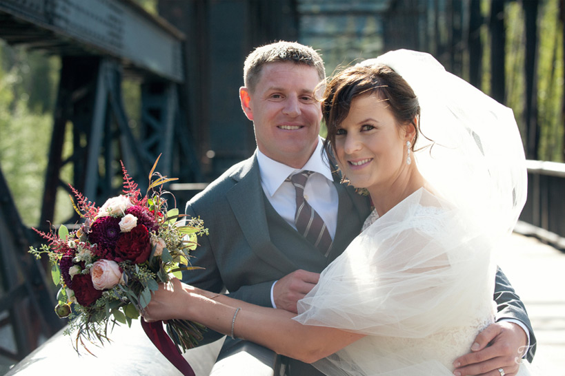 bride and groom after their Quarry Lake wedding captured by Tara Whittaker