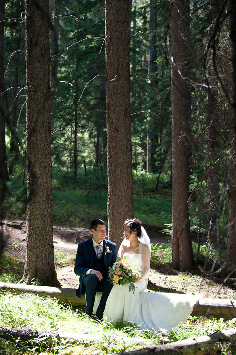 bride and groom before their Banff wedding captured by Tara Whittaker Photography