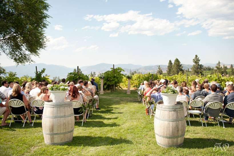vineyard wedding ceremony in Kelowna captured by Tara Whittaker Photography
