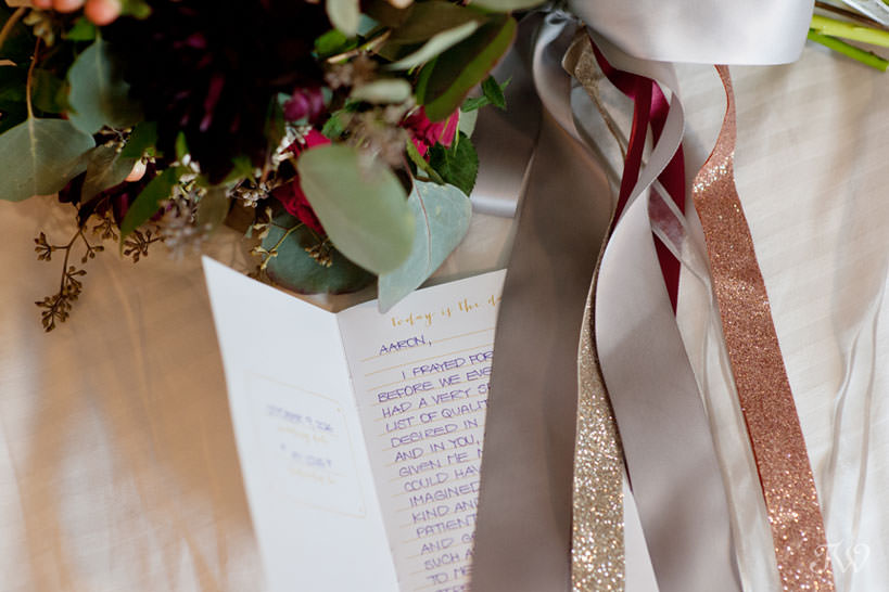 hand written vows for a Lake House wedding captured by Calgary wedding photographer Tara Whittaker