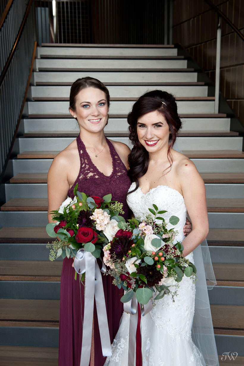bridal party at the National Music Centre captured by Calgary wedding photographer Tara Whittaker
