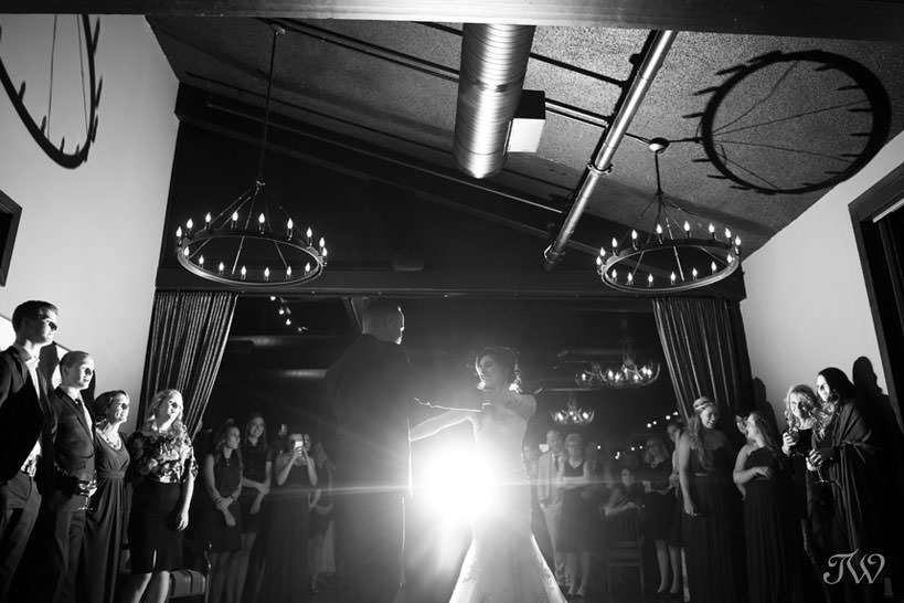 first dance at a Lake House wedding captured by Calgary wedding photographer Tara Whittaker