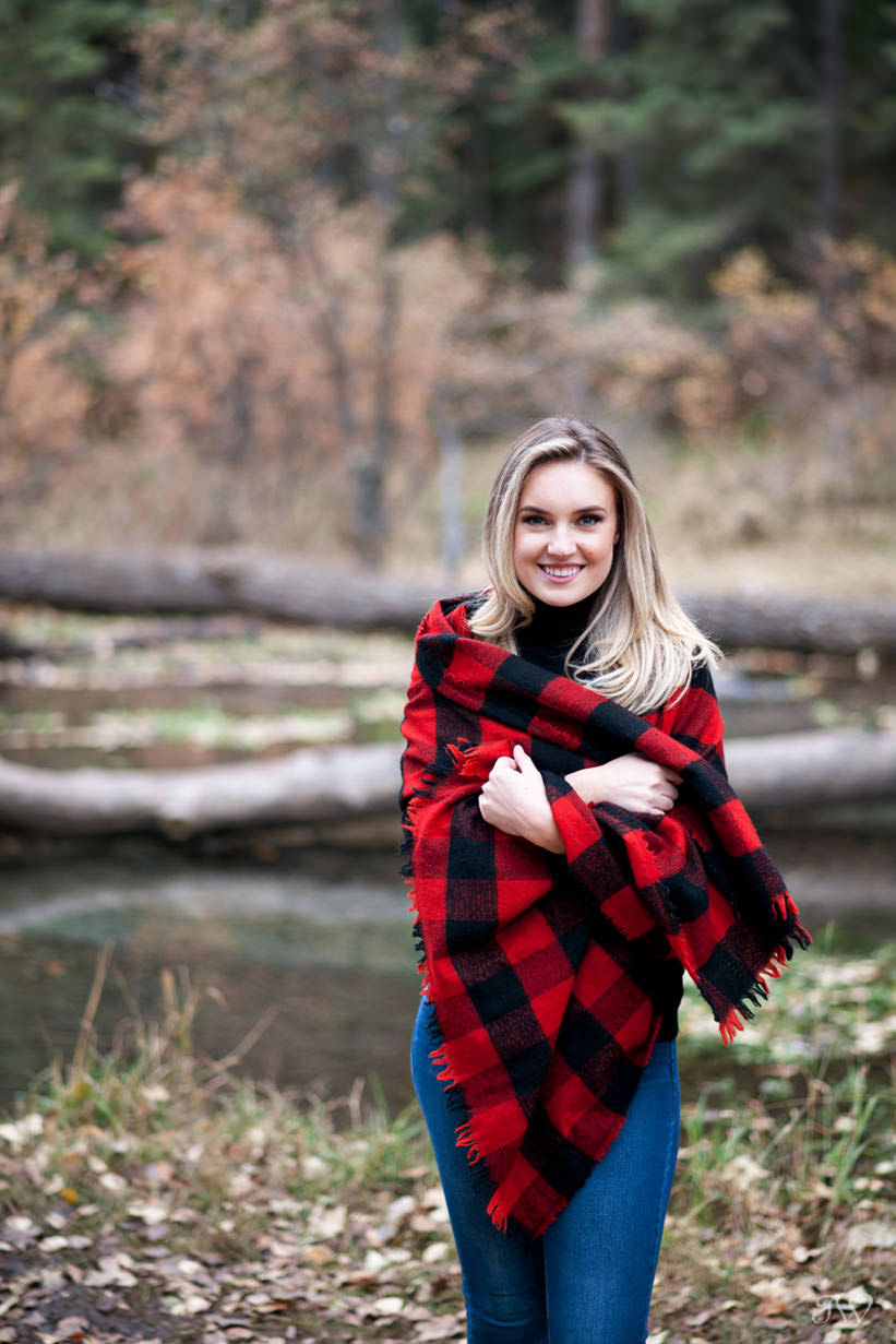 Justine during her Big Hill Springs engagement session captured by Tara Whittaker Photography