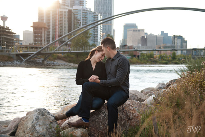Views of Bow Building during East Village engagement session captured by Tara Whittaker Photography