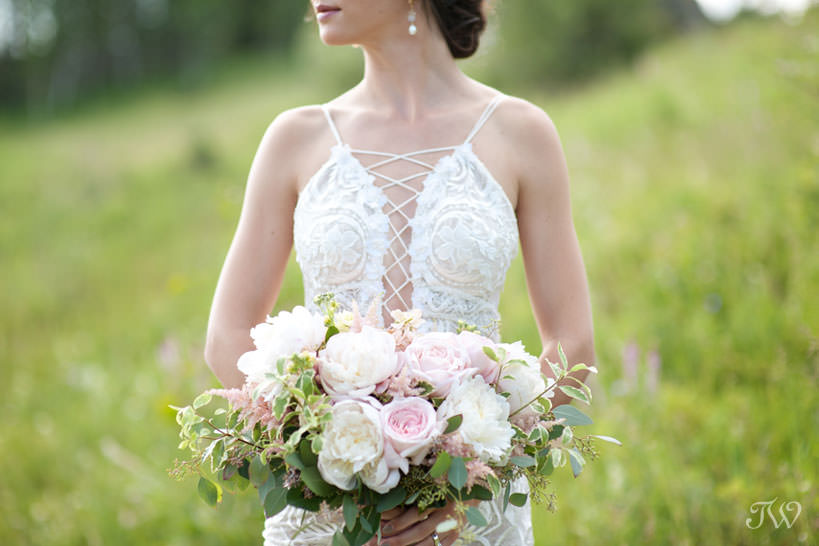Peonies and roses for a summer bride in this feature of best bridal bouquets by Tara Whittaker Photography