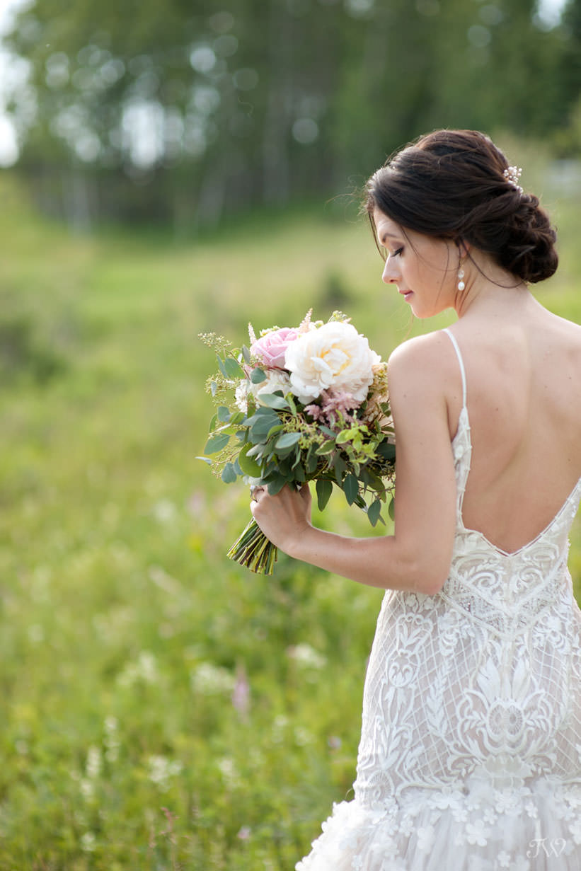 Peonies and roses for a summer bride in this feature of best bridal bouquets by Tara Whittaker Photography