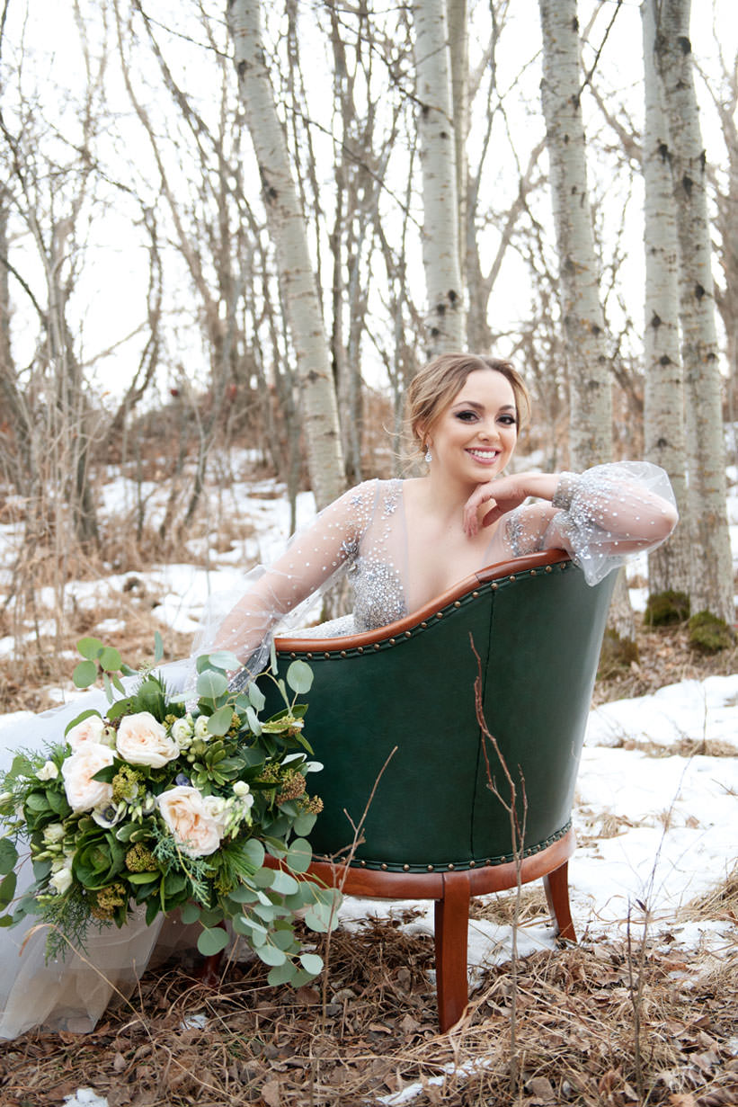 Winter Hayley Paige bride wearing Lumi gown captured by Tara Whittaker Photography