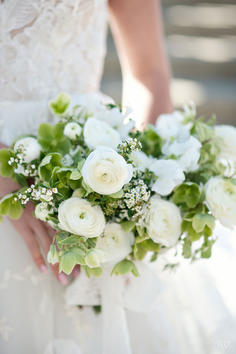 Bride with her bouquet royal wedding inspiration by Tara Whittaker Photography