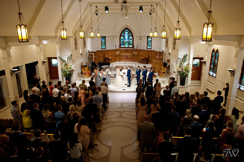 wedding ceremony at St Stephen's Church captured by Calgary wedding photographer Tara Whittaker