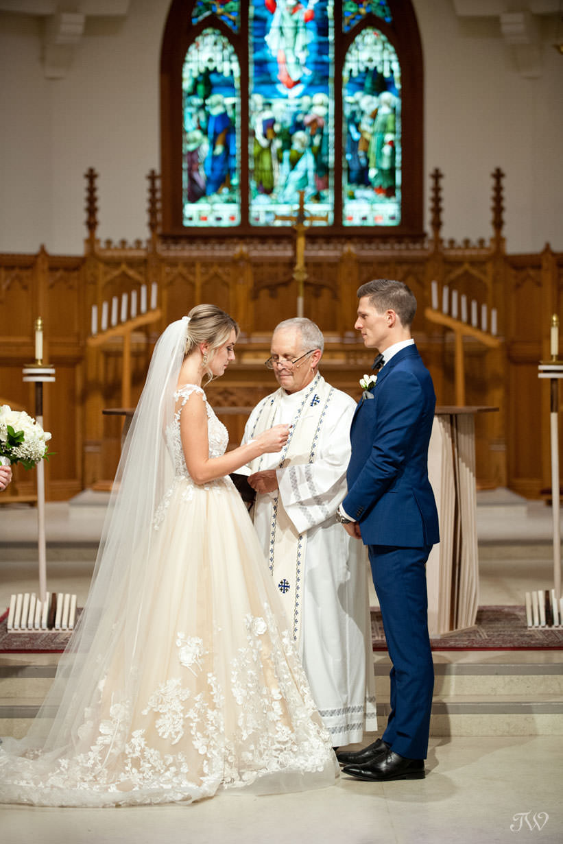 wedding ceremony at St Stephen's Church captured by Calgary wedding photographer Tara Whittaker