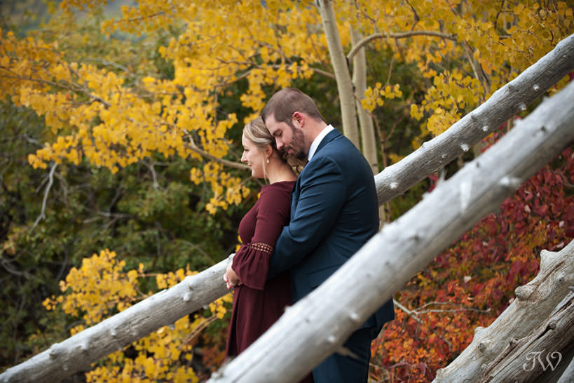 fall foliage makes the perfect backdrop for an engagement session with Tara Whittaker Photography