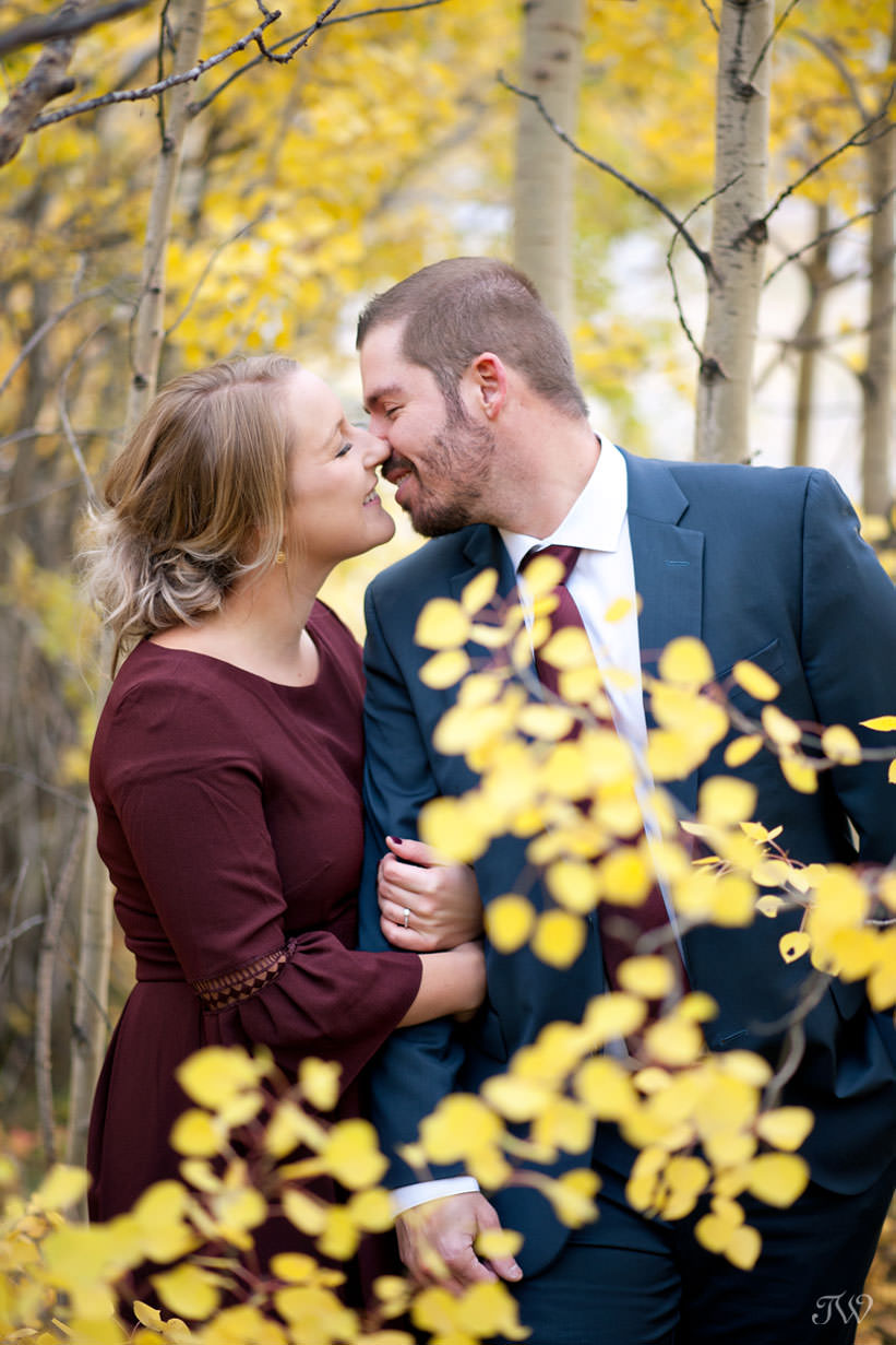fall foliages makes the perfect backdrop for an engagement session with Tara Whittaker Photography