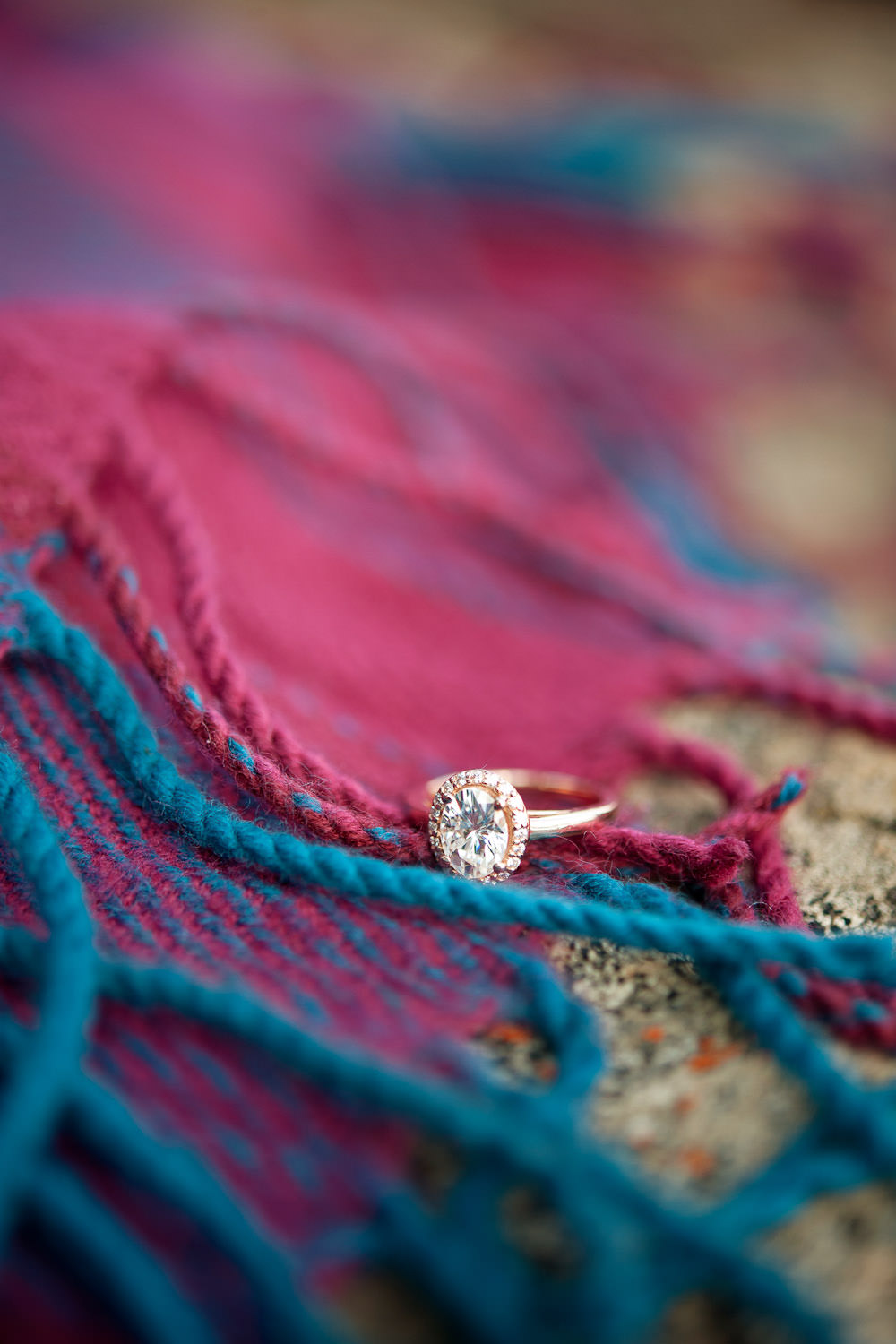 rose gold engagement ring captured by Calgary wedding photographer Tara Whittaker