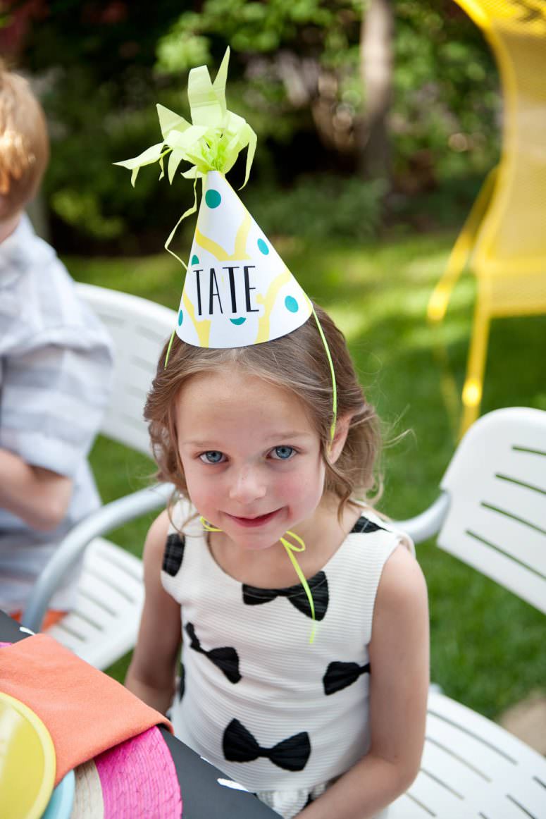 little girl wearing party hat at wedding Calgary wedding portfolio Tara Whittaker