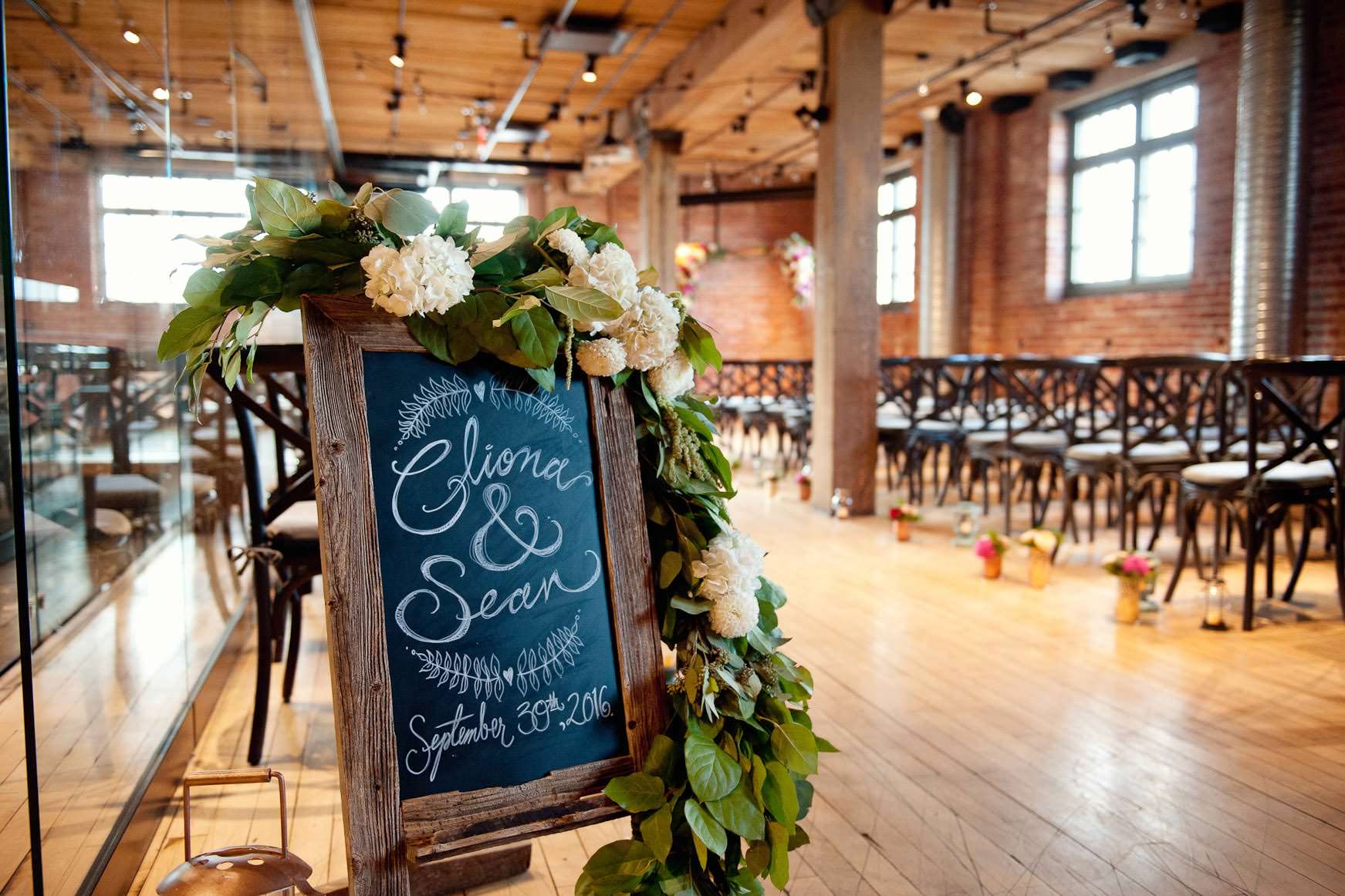 welcome sign at Charbar one of the best wedding venues in Calgary and the rockies