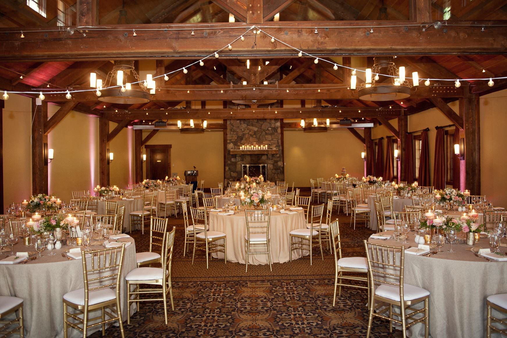 wedding reception at Silvertip one of the best wedding venues in Calgary and the rockies