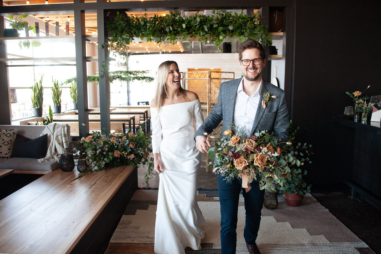 Bride and groom at their Annex Ale Project Wedding captured by Tara Whittaker Photography