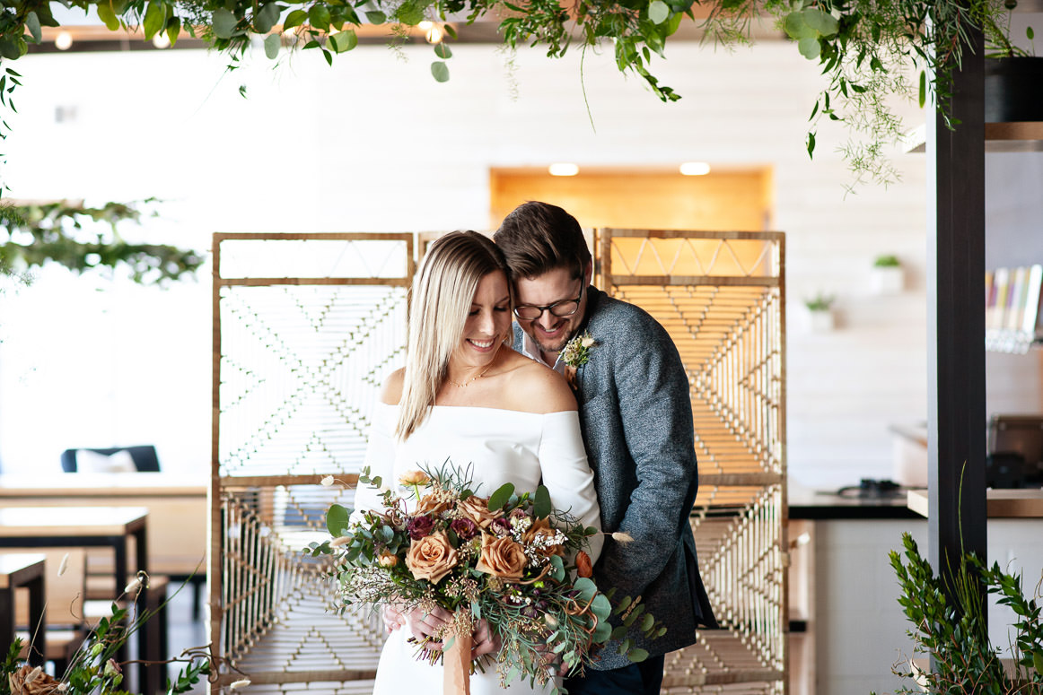 bride and groom get married at Annex Ale Project captured by Tara Whittaker Photography