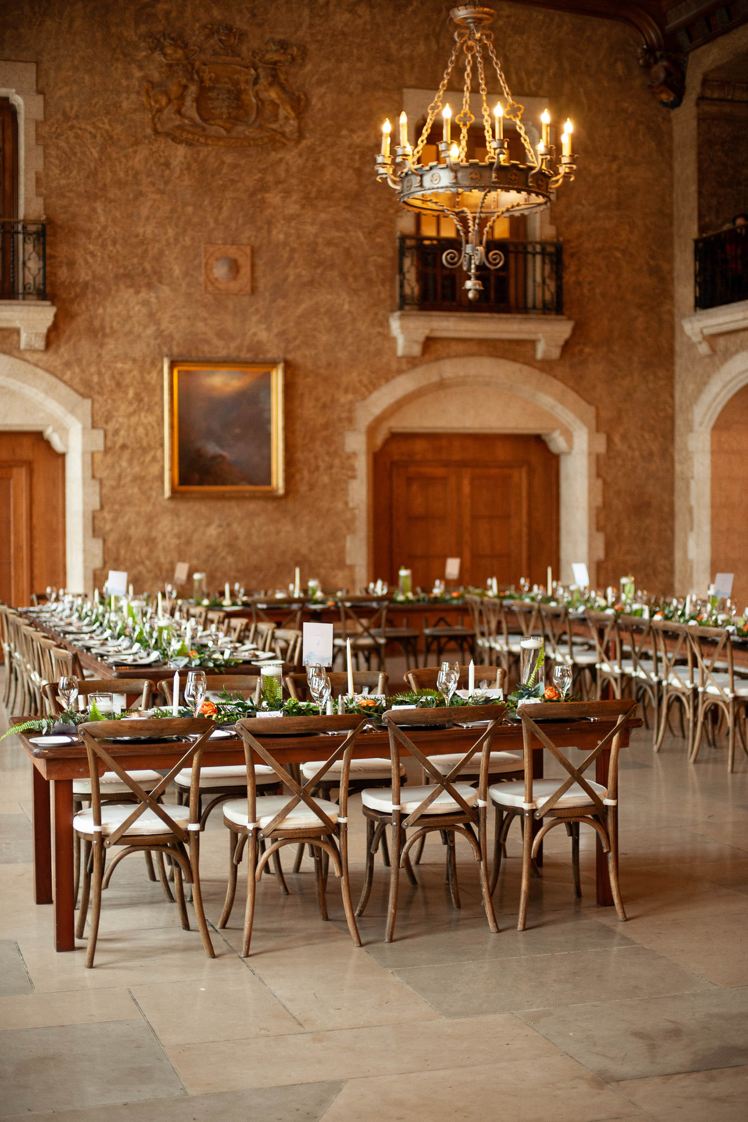 Rustic rehearsal dinner in Mt. Stephen Hall captured by Tara Whittaker Photography