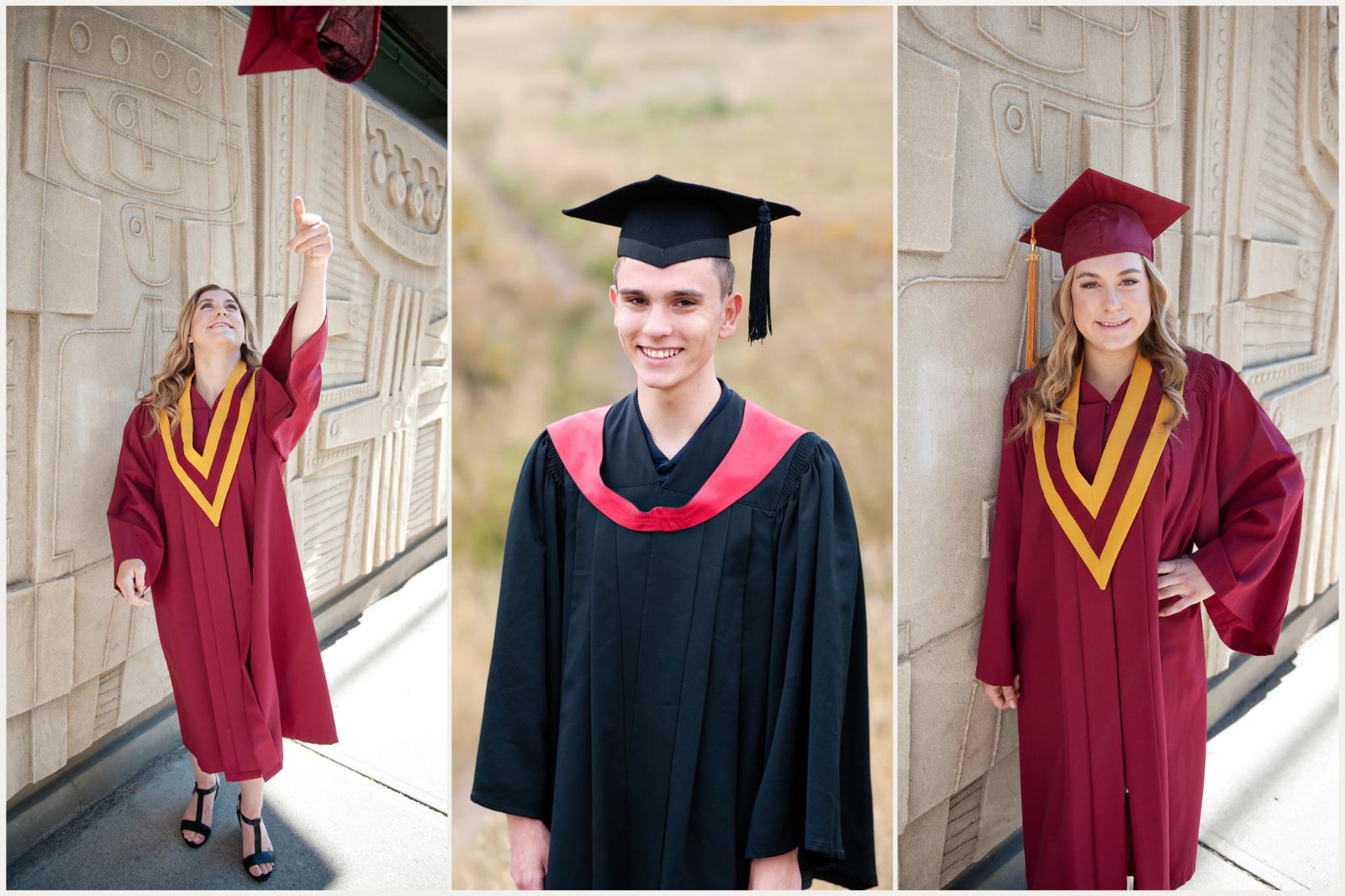 Cap and gown graduation photos in Calgary by Tara Whittaker Photorgaphy