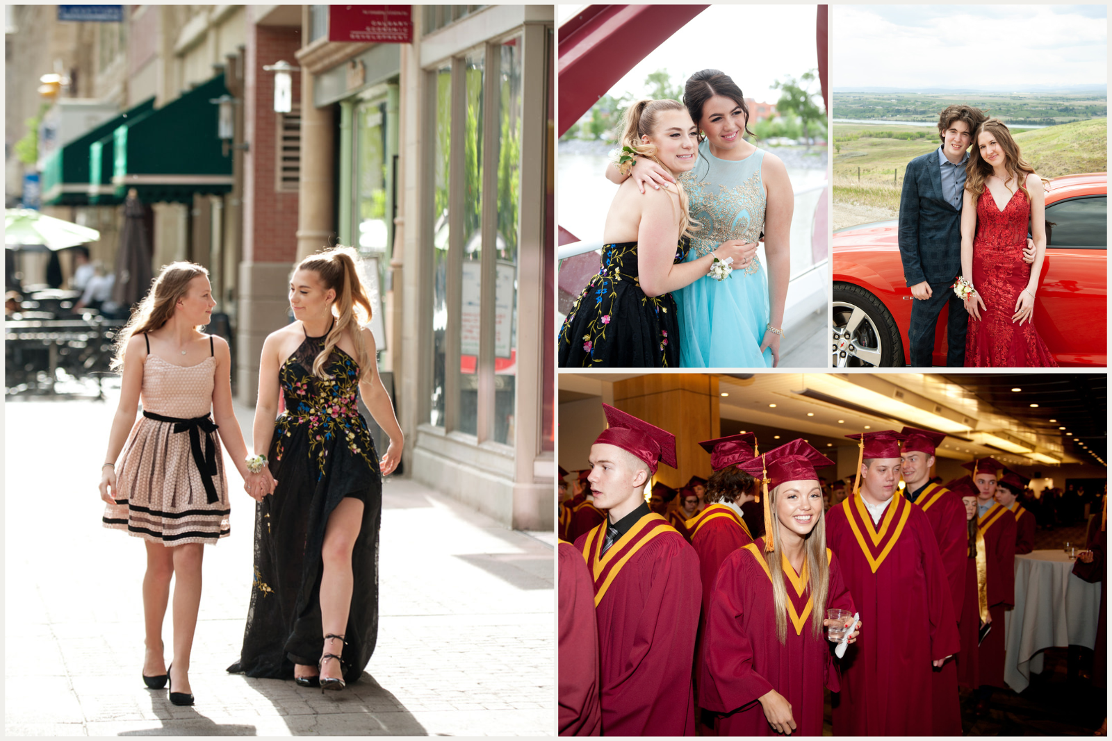 Grad photos with friends and family in Calgary by professional photographer Tara Whittaker