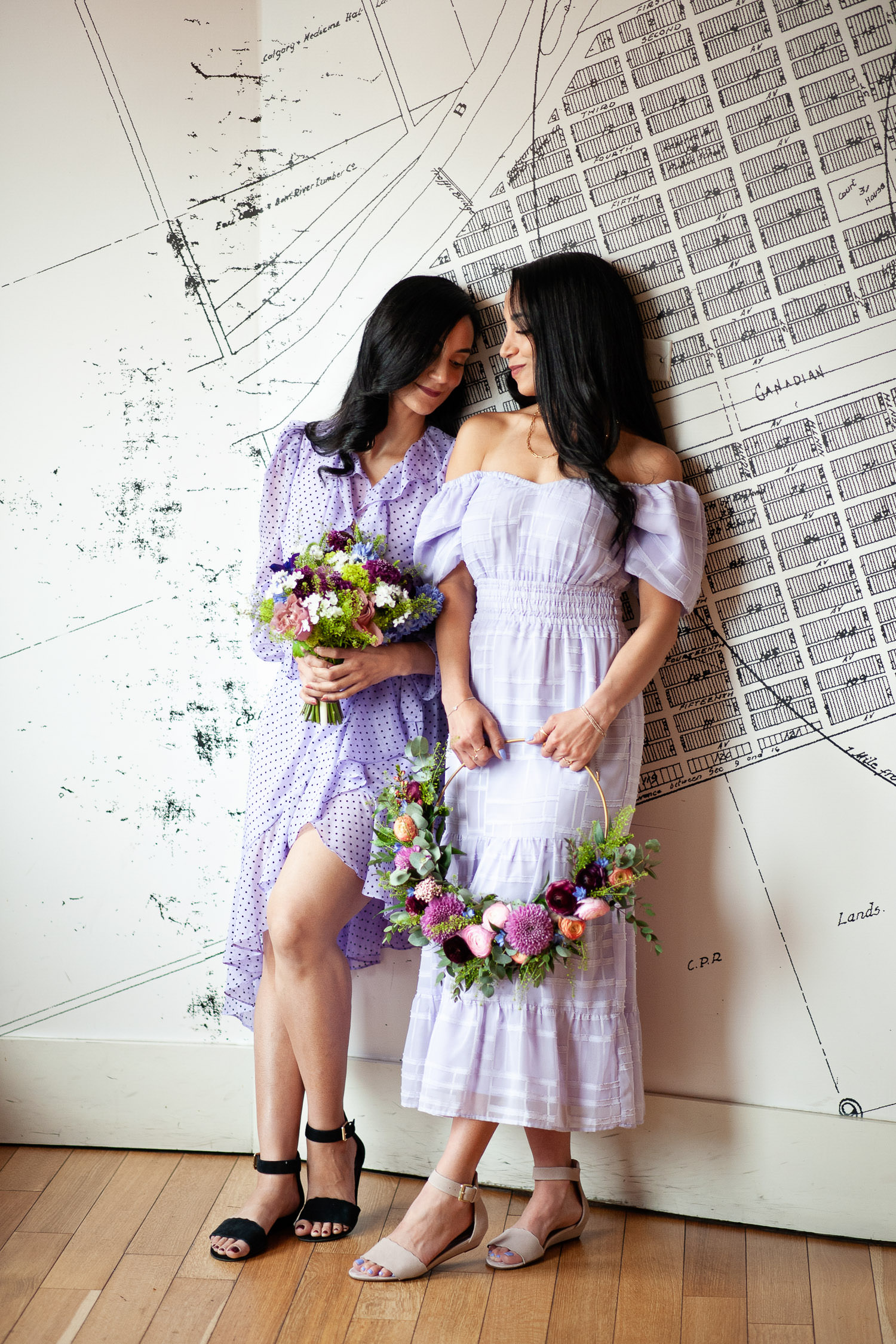 bridesmaid dresses in lilac for a spring wedding captured by Tara Whittaker Photography