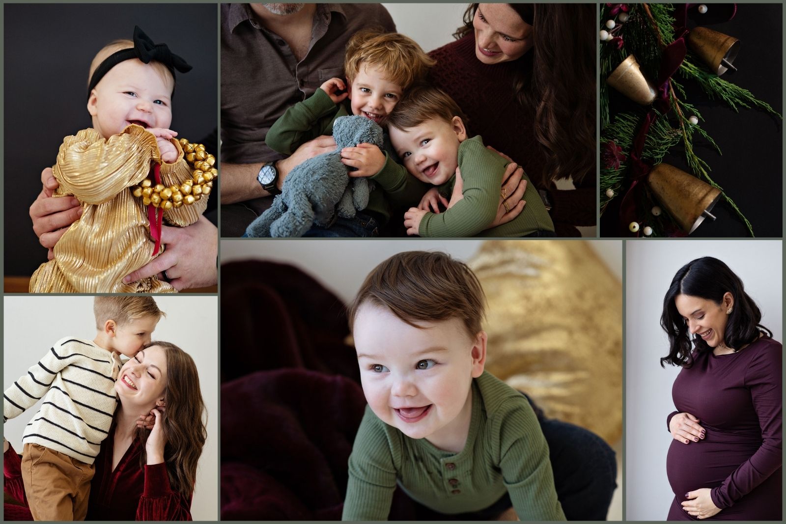 families laughing during mini sessions for the holidays with Tara Whittaker