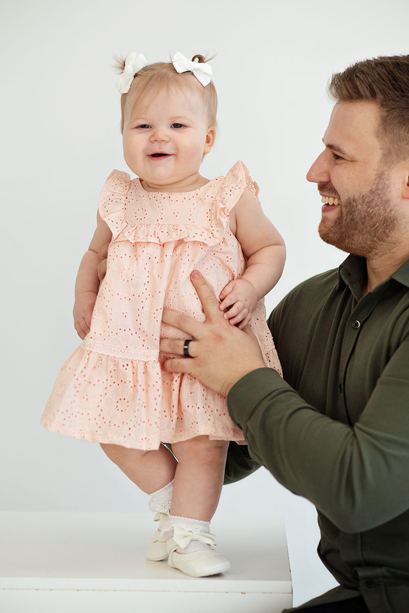 father and baby daughter