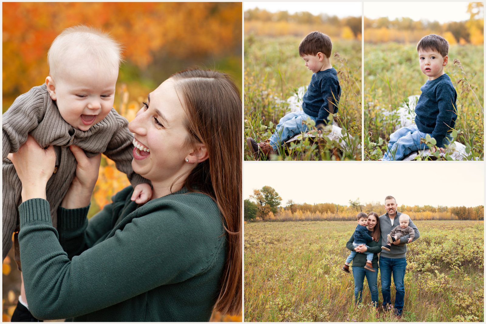 Fall photoshoot in Calgary for families and newborns, captured by Tara Whittaker Photography